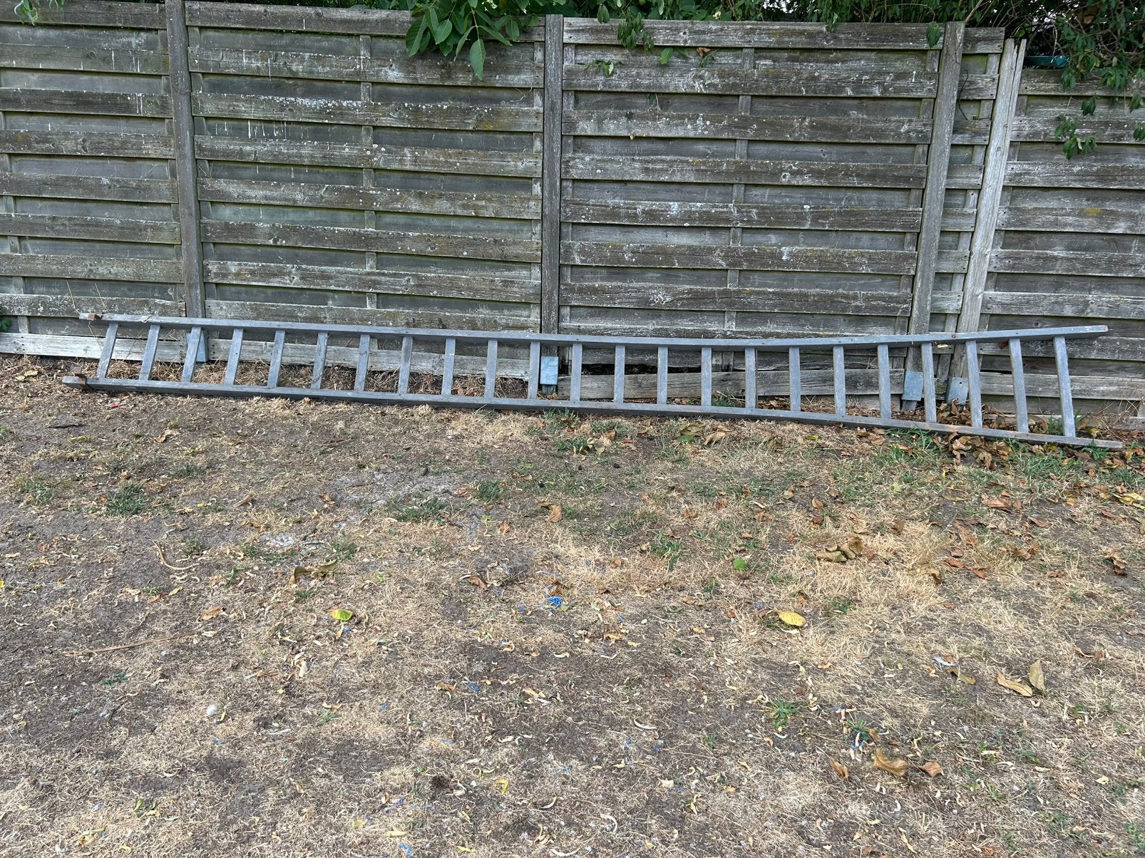 Houtenladde met haken 5,20meter, Ophalen, Gebruikt, Hout