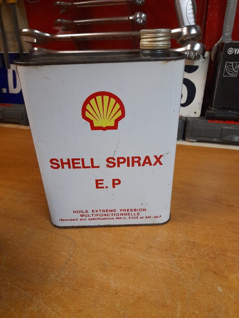 ancien bidon huile vide shell spirax ep, Collections, Enlèvement ou Envoi, Utilisé, Autres types