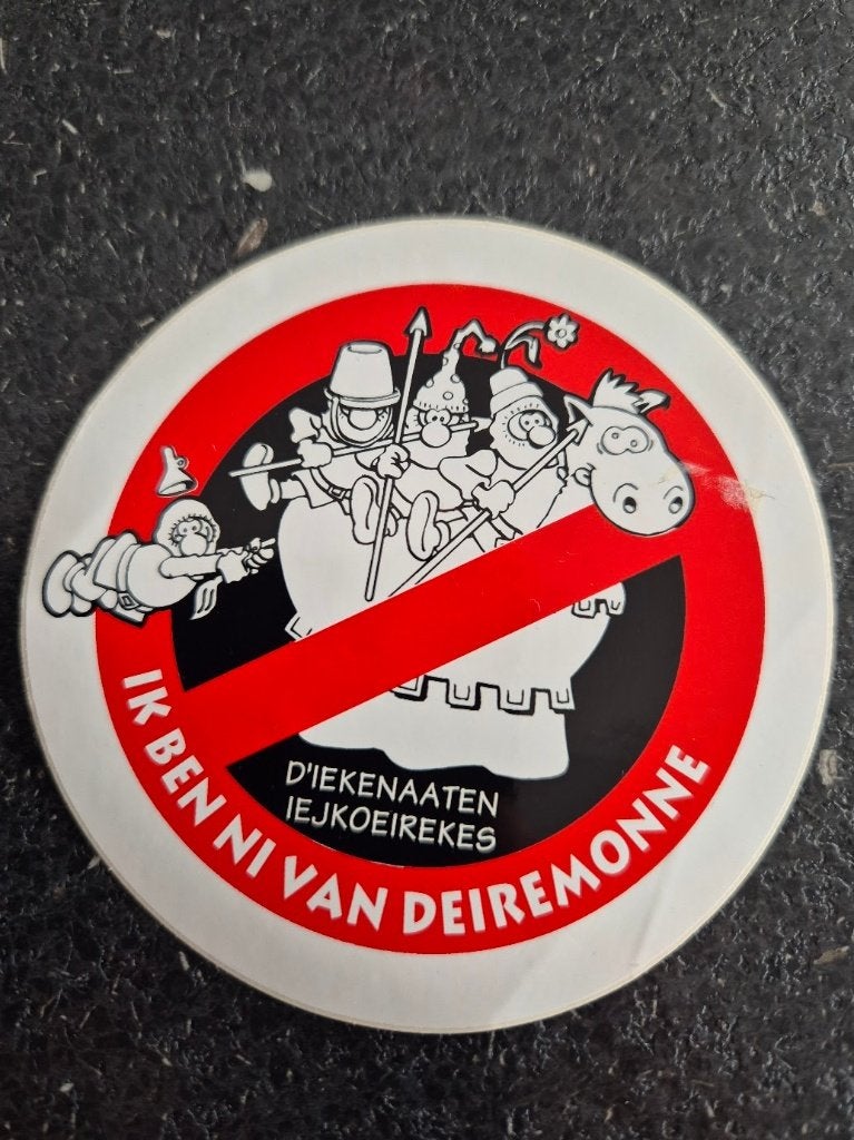 Carnaval Aalst sticker d'iekenaaten iejkoeirekes, Verzamelen, Ophalen of Verzenden