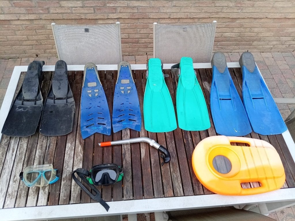 Lot articles plongée/natation  palmes différentes pointures, Enlèvement ou Envoi, Utilisé