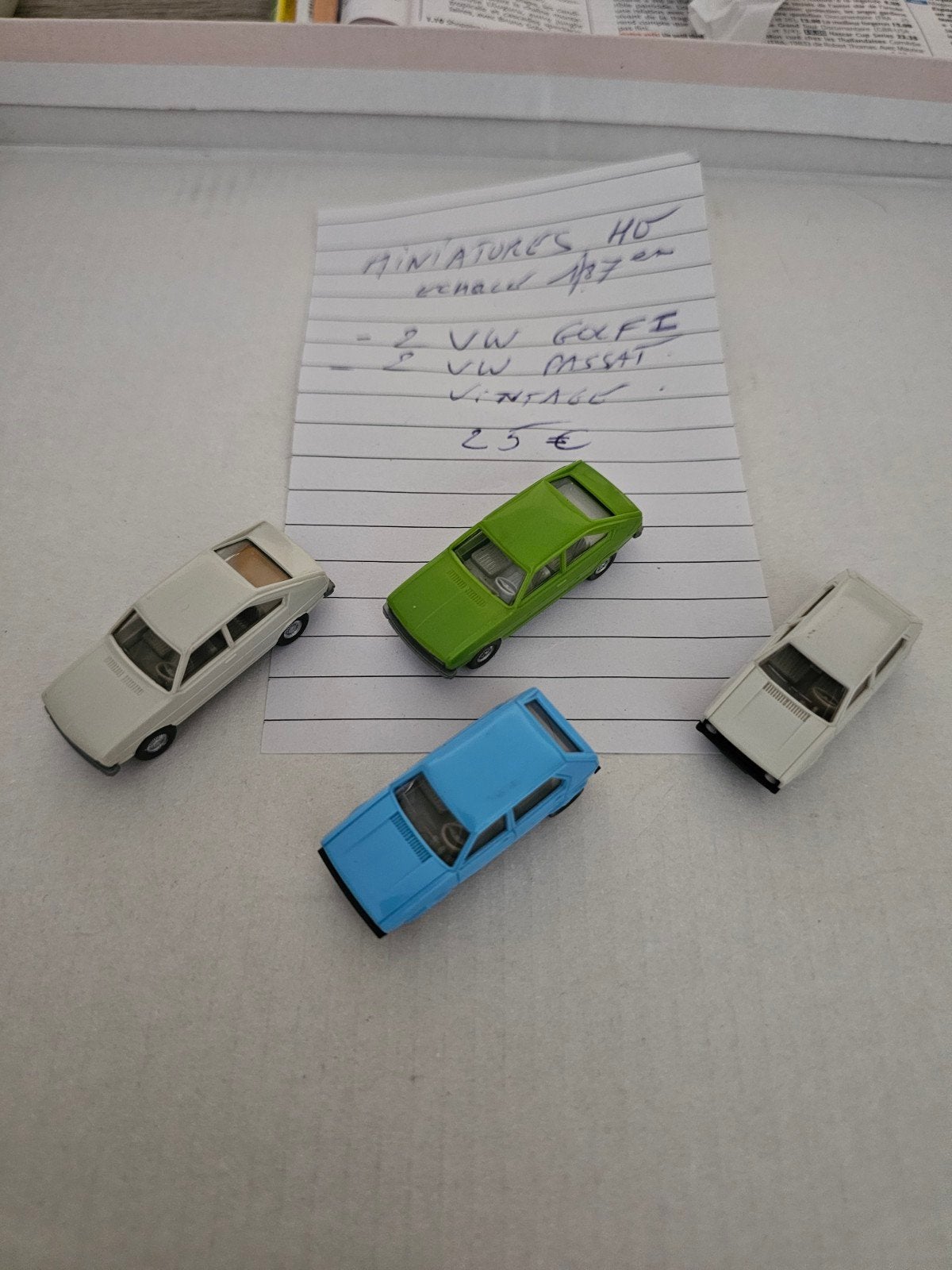 lot 4 miniatures HO vw passat & golf., Enlèvement ou Envoi