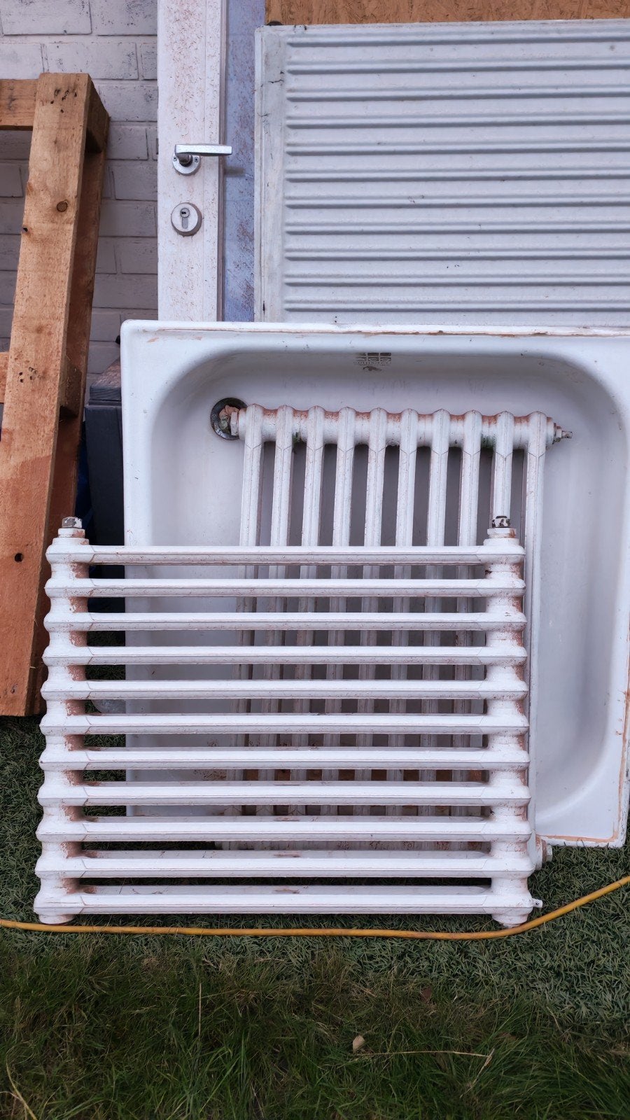 Gietijzer radiator, Doe-het-zelf en Bouw, Ophalen, 30 tot 80 cm, Gebruikt, Radiator