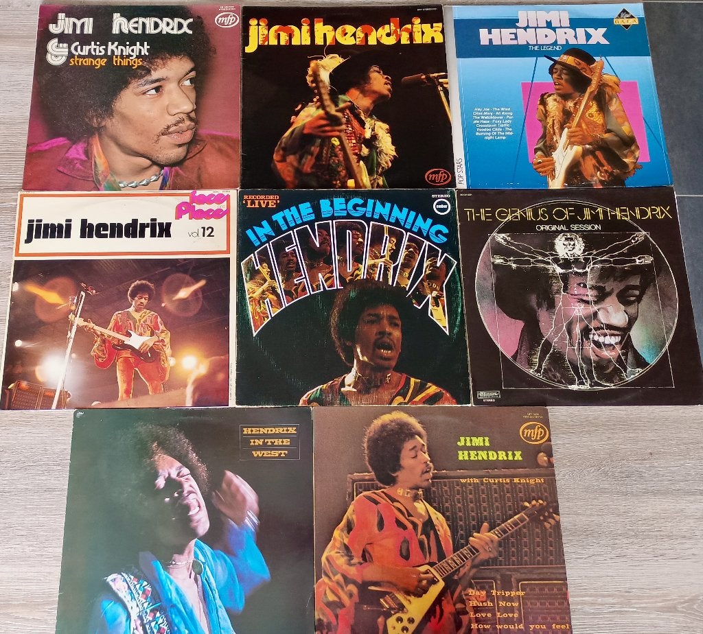 8 LP's Jimi Hendrix, Cd's en Dvd's, Beschermende buitenhoes, Ophalen of Verzenden, Singer-songwriter, LP
