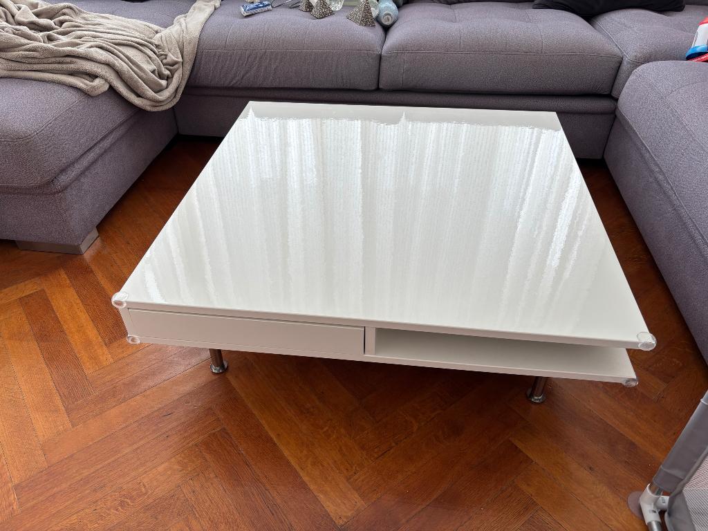 Table basse tofteryd ikea blanche, Enlèvement, Comme neuf, Carré