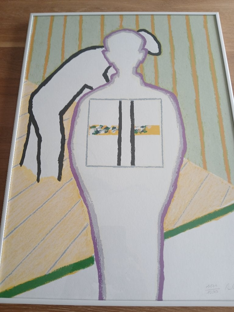 Roger Raveel, Portret en Figuren, Ophalen of Verzenden, Lithografie, Gelimiteerde oplage