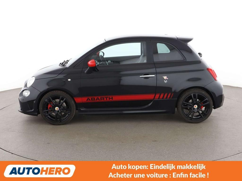 Abarth 595 1.4 Turbo Turismo (année de construction 2017), Autos, Abarth, Cuir, 139 g/km, Boîte manuelle, Noir