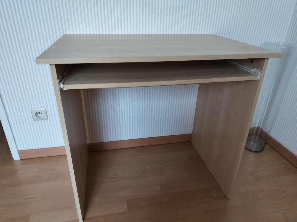 bureau bois clair, Démontable, Bureau d'ordinateur, 80 cm, Comme neuf