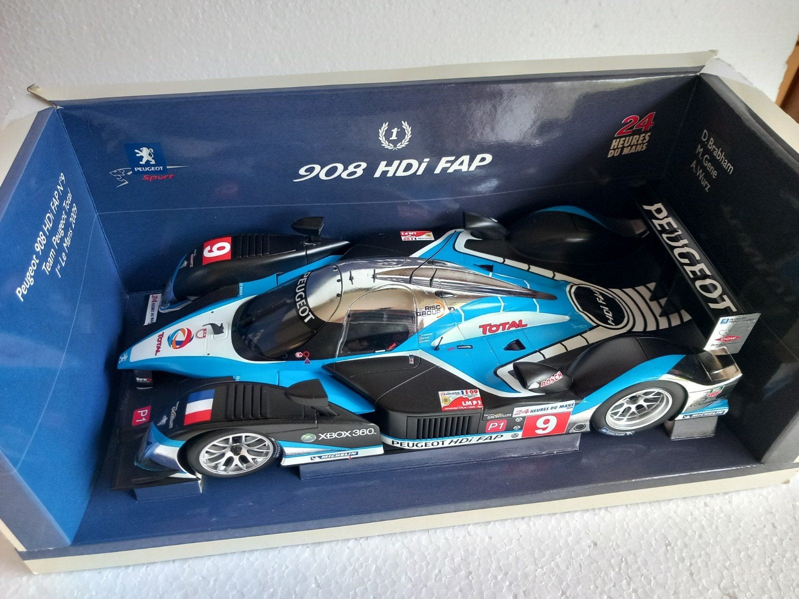 PEUGEOT HDI FAP N9 WINNER LE MANS 2009. 1/18, Enlèvement ou Envoi, MiniChamps