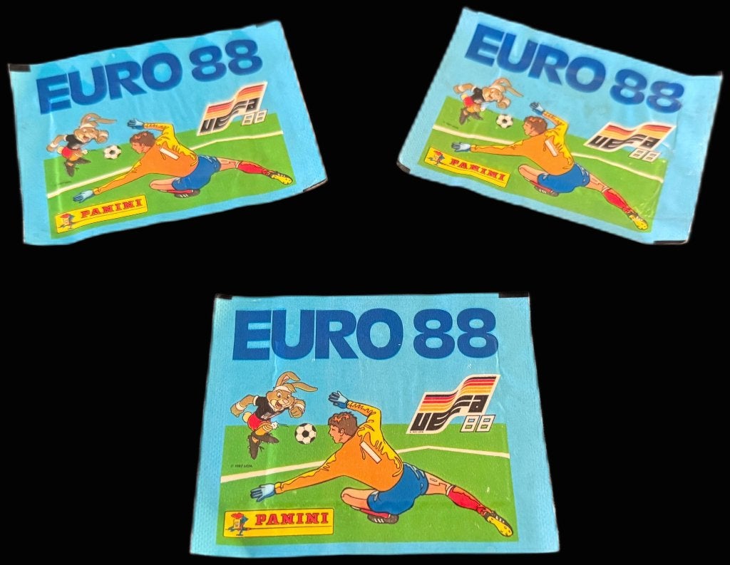 3x Panini Euro 88 Zakje Stickers Packet Bustine EK 1988, Verzenden, Gebruikt