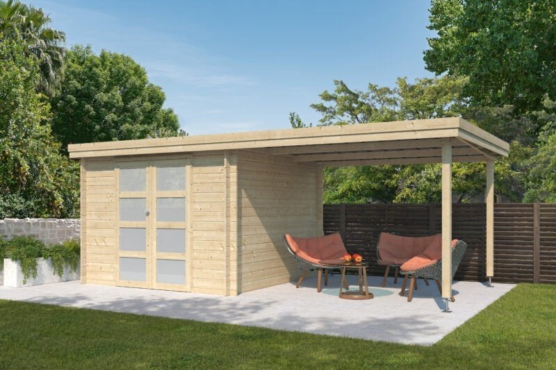 NOUVELLE maison de jardin moderne avec auvent 3702EXT300, Envoi, Neuf