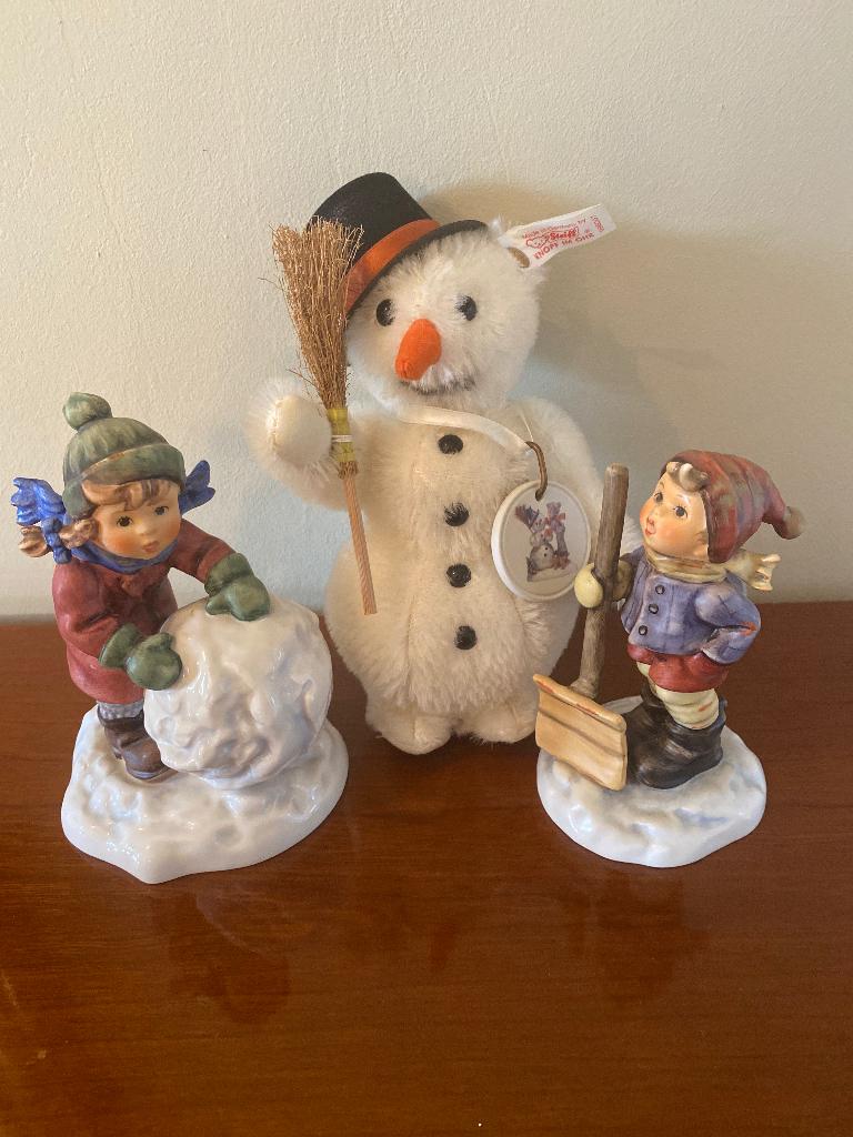 Hummel: Frosty Friends collector’s set met Steiff sneeuwman., Ophalen of Verzenden, Hummel