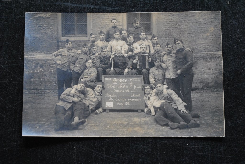 Photo carte originale 1926 The Rabalelcol Militaire musicien, Enlèvement ou Envoi, Autres, Photo ou Poster