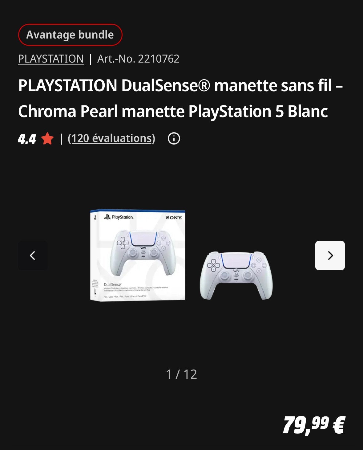Manette Ps5 chroma Pearl blanc, Consoles de jeu & Jeux vidéo, Enlèvement, Comme neuf