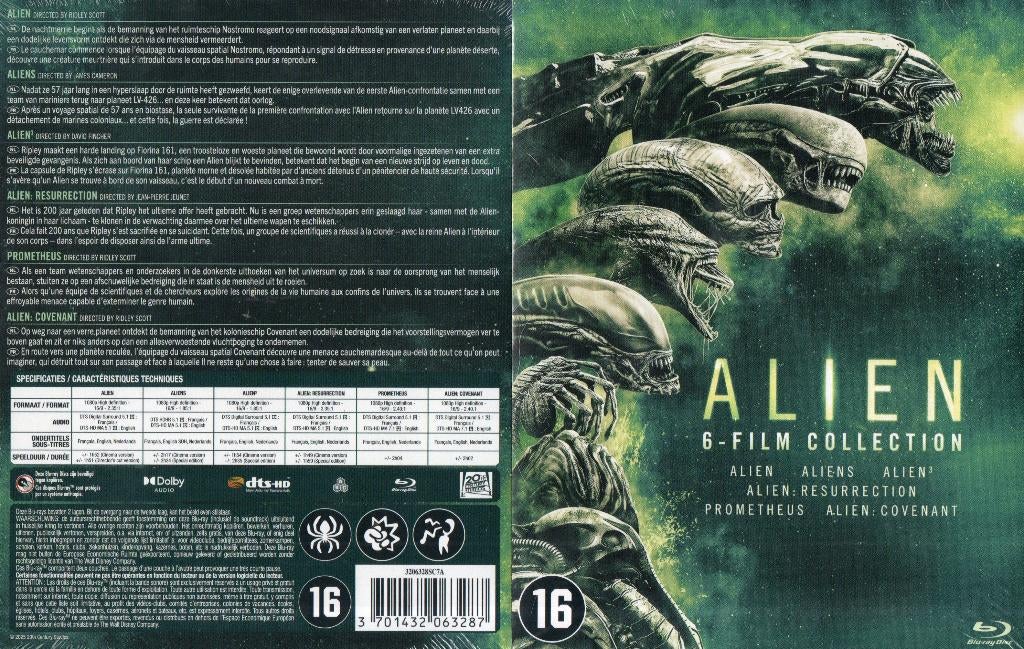 alien 6 films collection (6 blu-ray) neuf, CD & DVD, Blu-ray, Neuf, dans son emballage, Science-Fiction et Fantasy, Coffret, Enlèvement ou Envoi