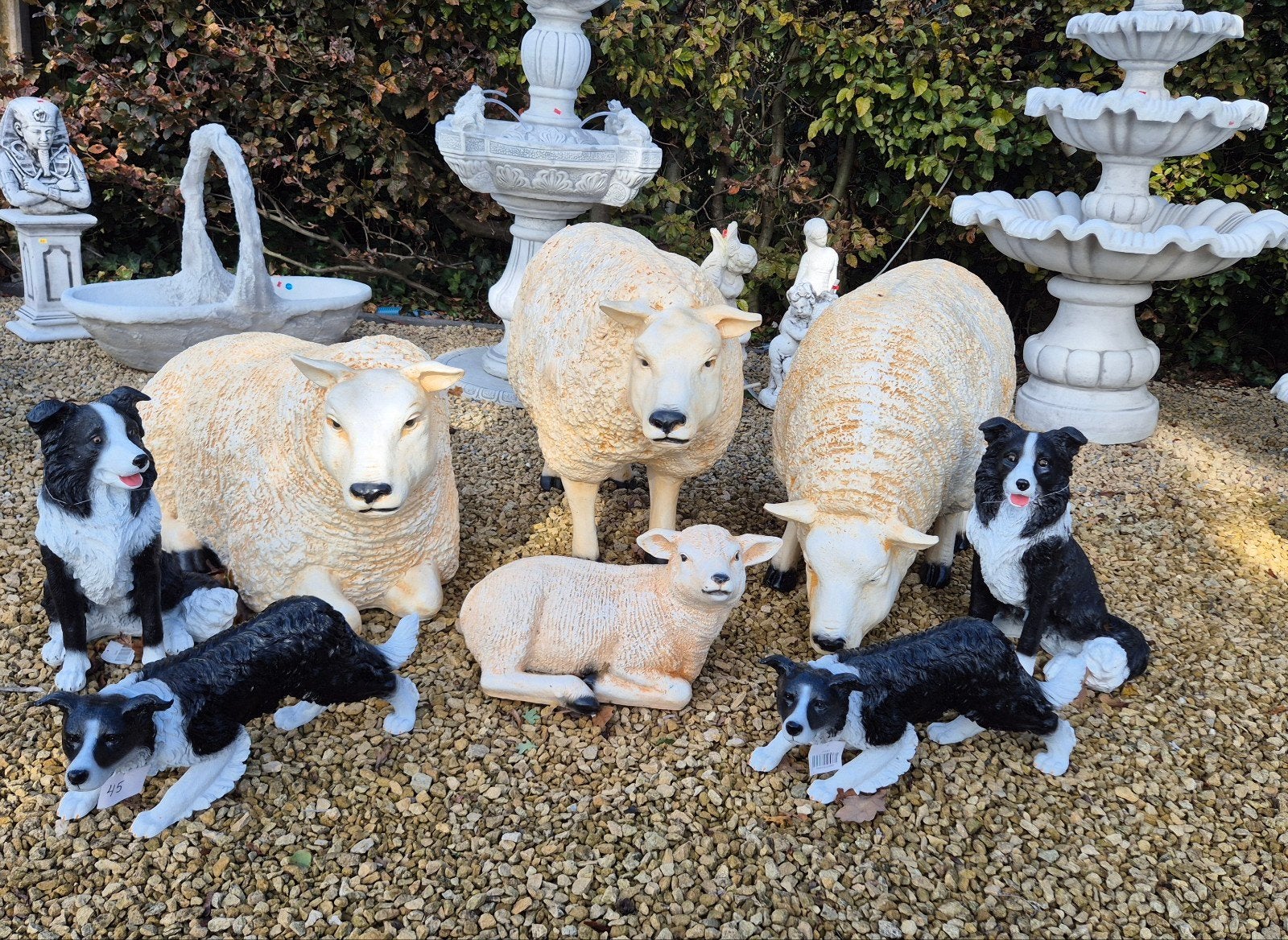 texel schapen of border collies , polyester, Ophalen, Nieuw, Kunststof, Dierenbeeld