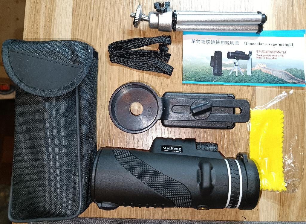 Zoom monocular 40x60 – met statief & houder – ongebruikt, Ophalen of Verzenden, Nieuw, Compact, Overige Merken