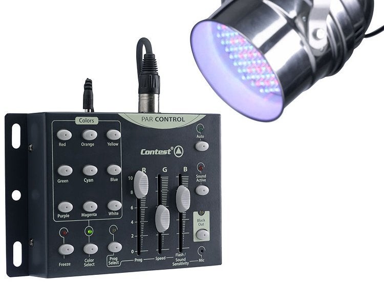 Contest Par Control | 3-kanaals DMX LED PAR controller, Ophalen, Nieuw, Licht, Geluidgestuurd