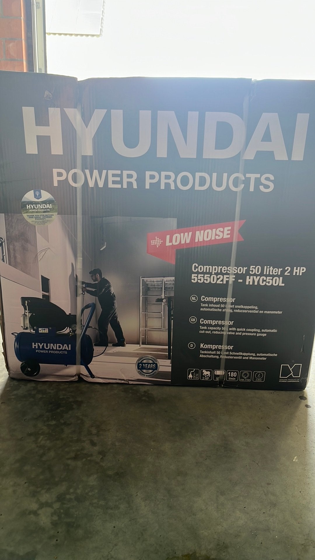 Compressor, Doe-het-zelf en Bouw, Ophalen, 6 tot 10 bar, Nieuw, Minder dan 200 liter/min