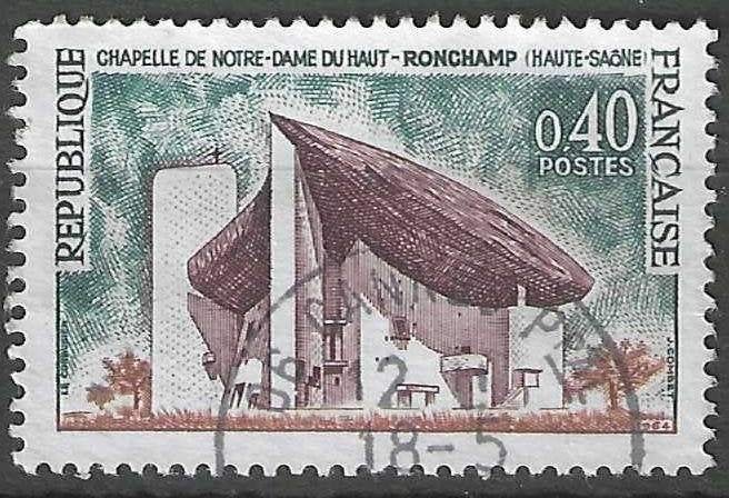 France 1965 - Yvert 1435 - Notre-Dame de Ronchamp (ST), Envoi, Affranchi