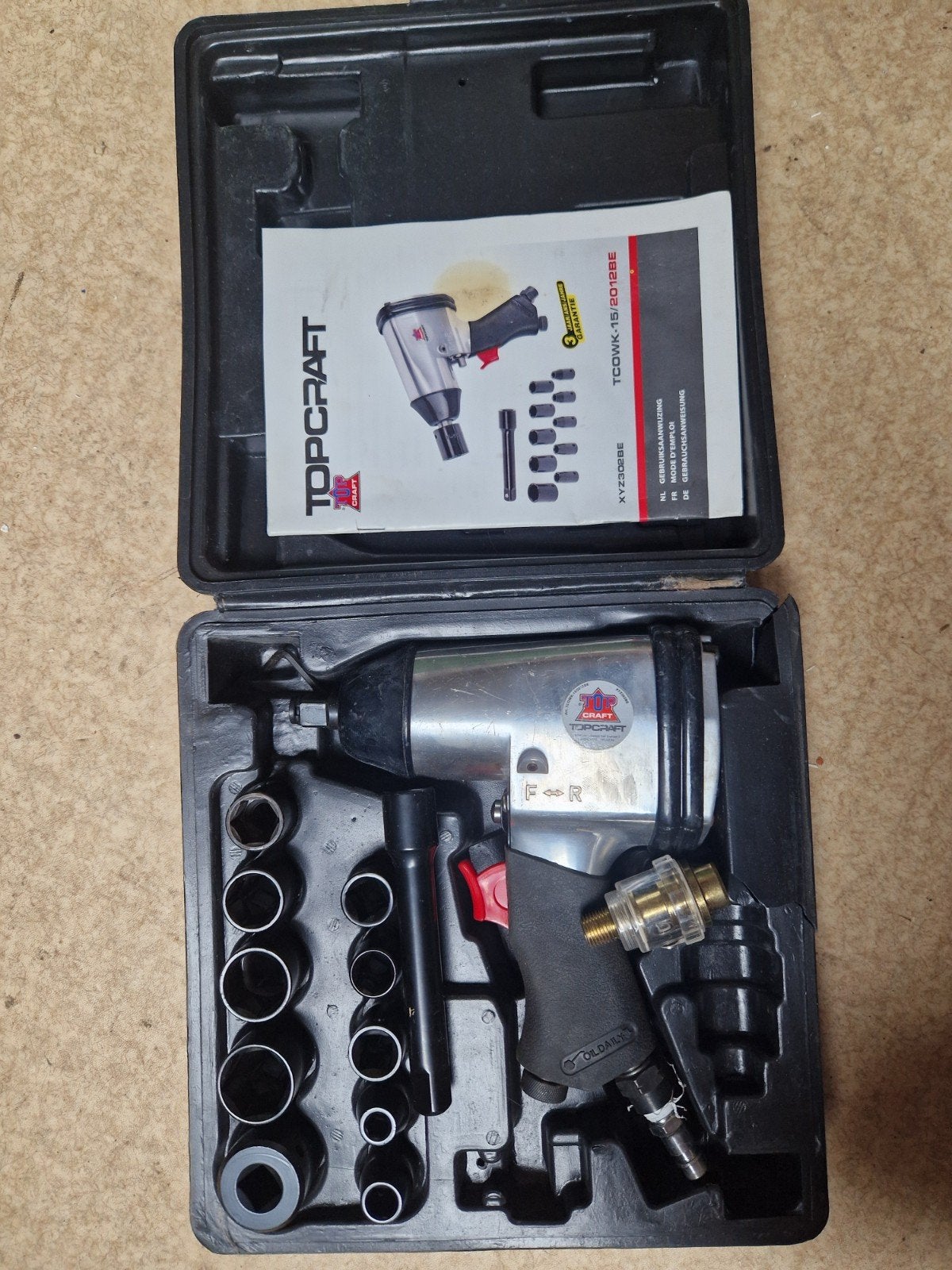 topcraft pneumatische slagmoersleutel, Ophalen
