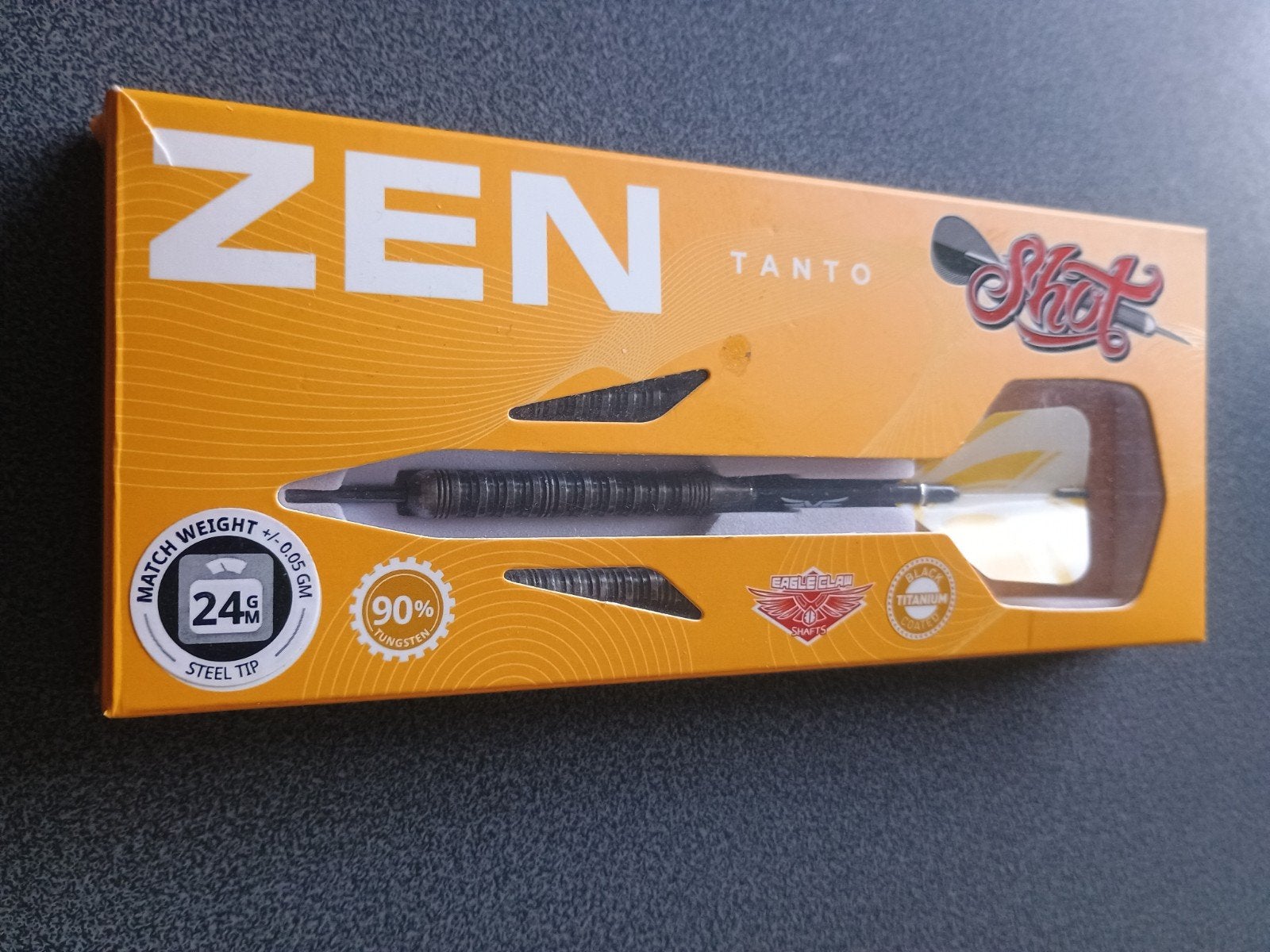 Dartpijlen Shot zen Tanto 24 gr, Sport en Fitness, Ophalen of Verzenden, Zo goed als nieuw, Pijlen