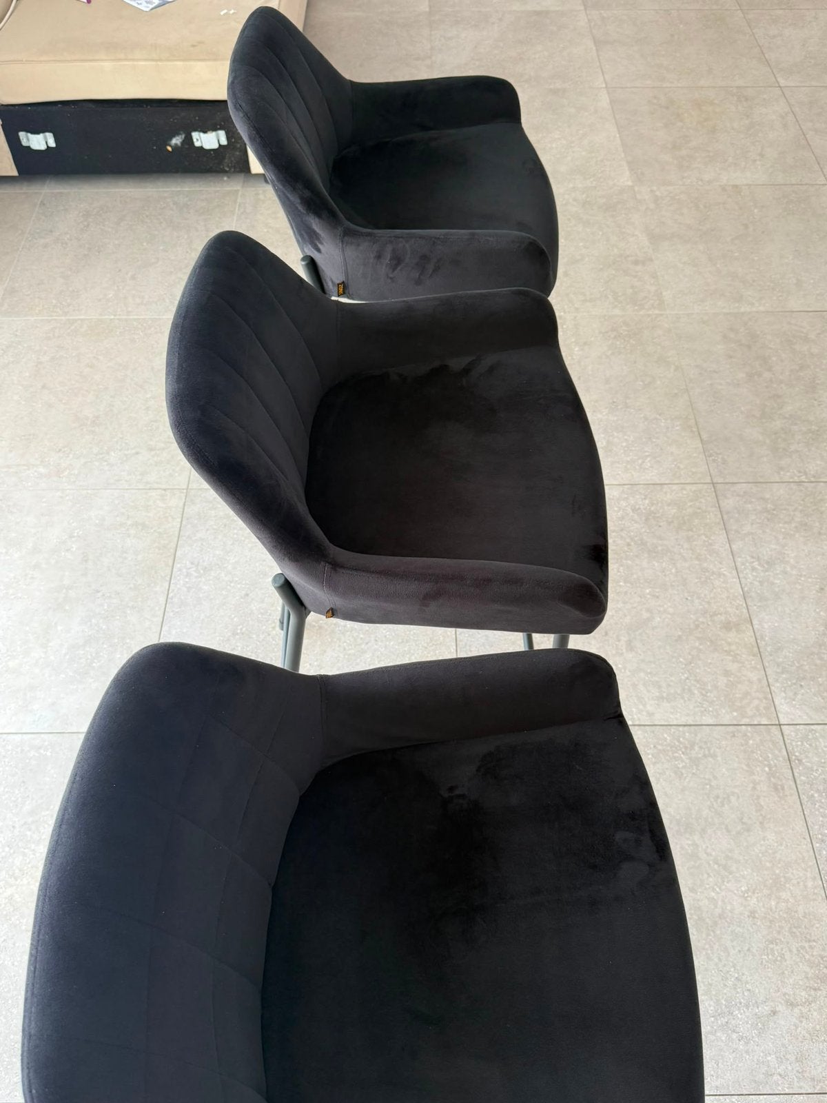Tabouret de bar en Velours antitache Hauteur assise 75cm, Maison & Meubles, Enlèvement, Comme neuf