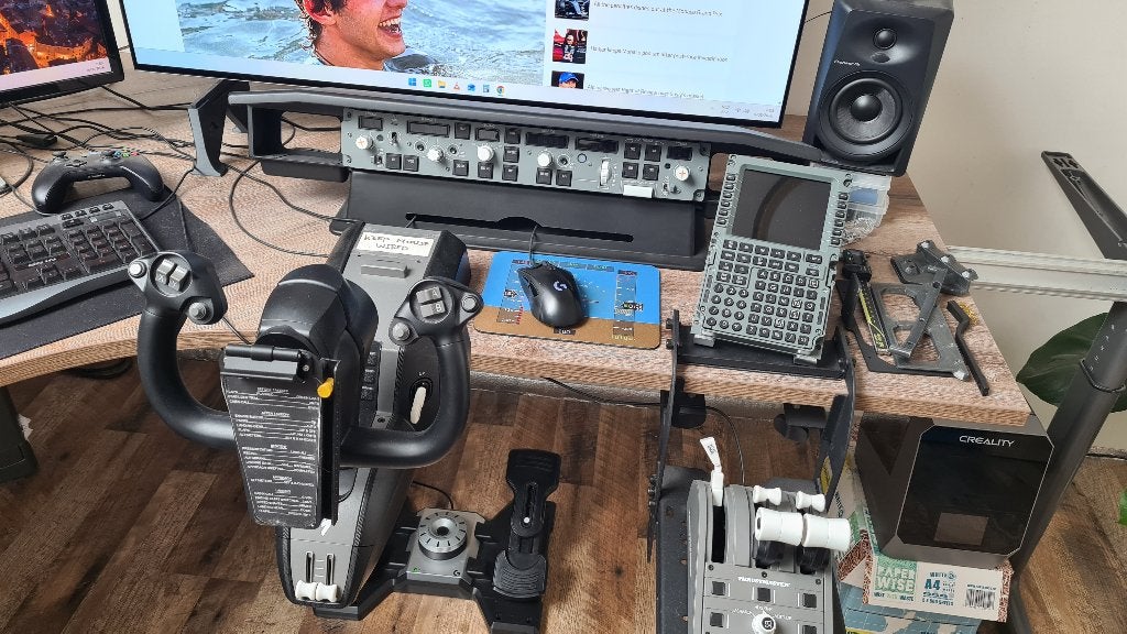 flightsim setup Boeing, Computers en Software, Ophalen of Verzenden, Gebruikt, Thrustmaster