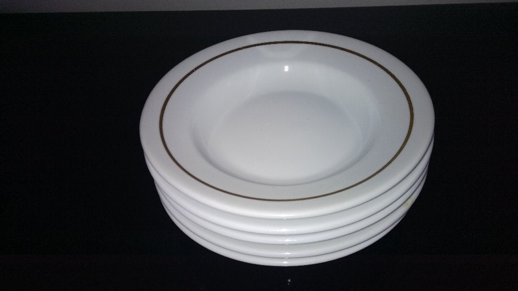 Nieuw : 6 diepe borden - La  Porcelein du Boudoir, Neuf, Assiettes(s), Enlèvement, Classique