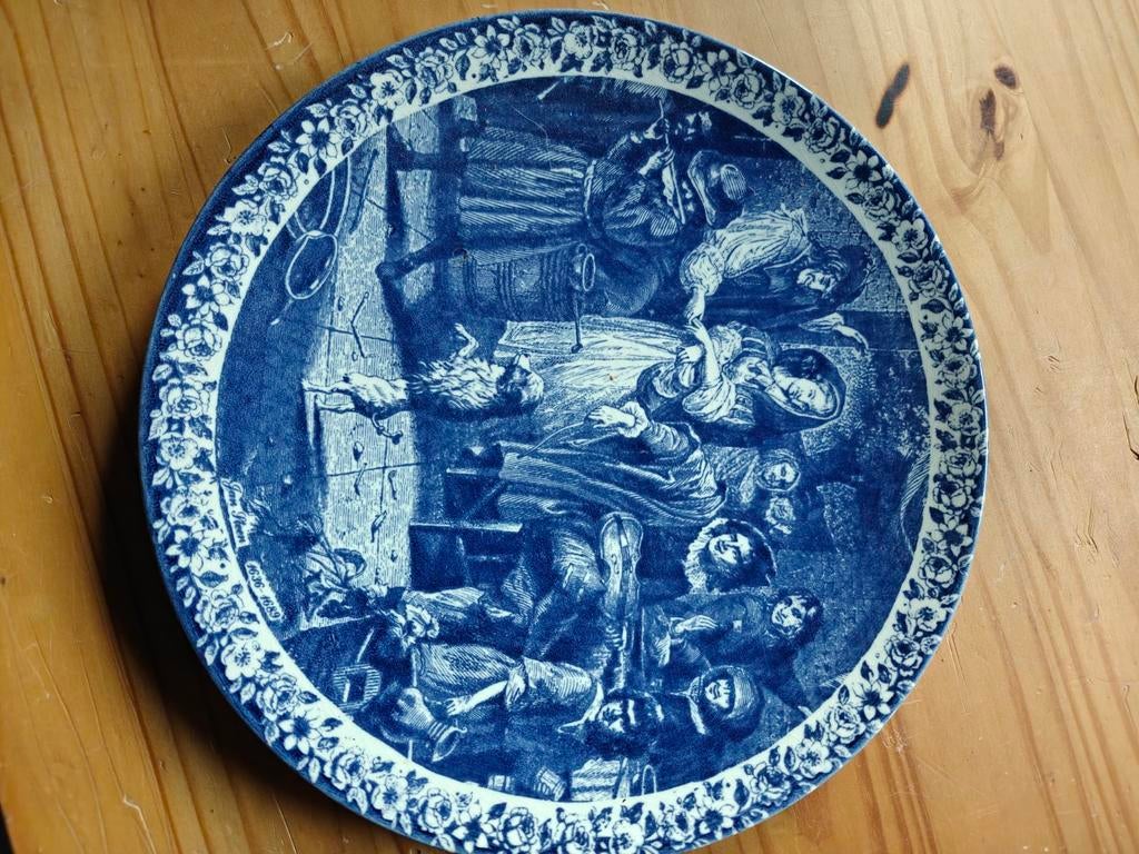 Wandbord delfs blauw, Antiek en Kunst, Ophalen
