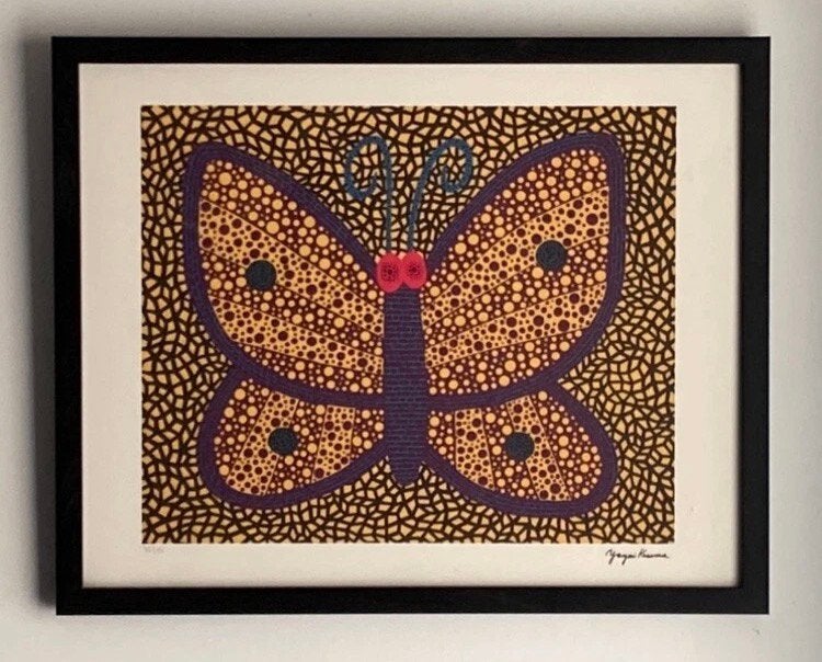 Yayoi Kusama : lithographie 40 par 50. Vendue encadrée, Enlèvement ou Envoi, Lithographie