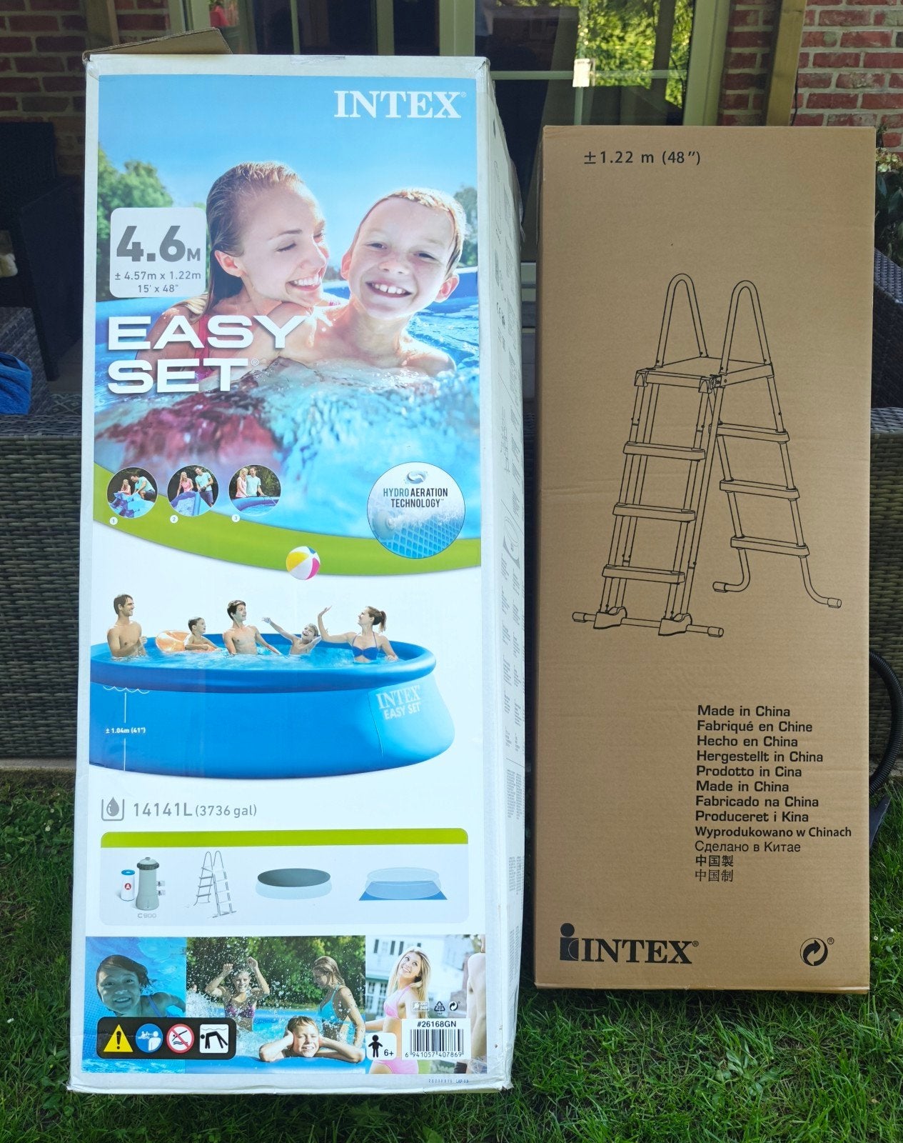 Intex Easy Set Zwembad 4,57m x 1,22m – Zo goed als nieuw, Jardin & Terrasse, Piscines, 300 cm ou plus, Rond, Comme neuf, Enlèvement
