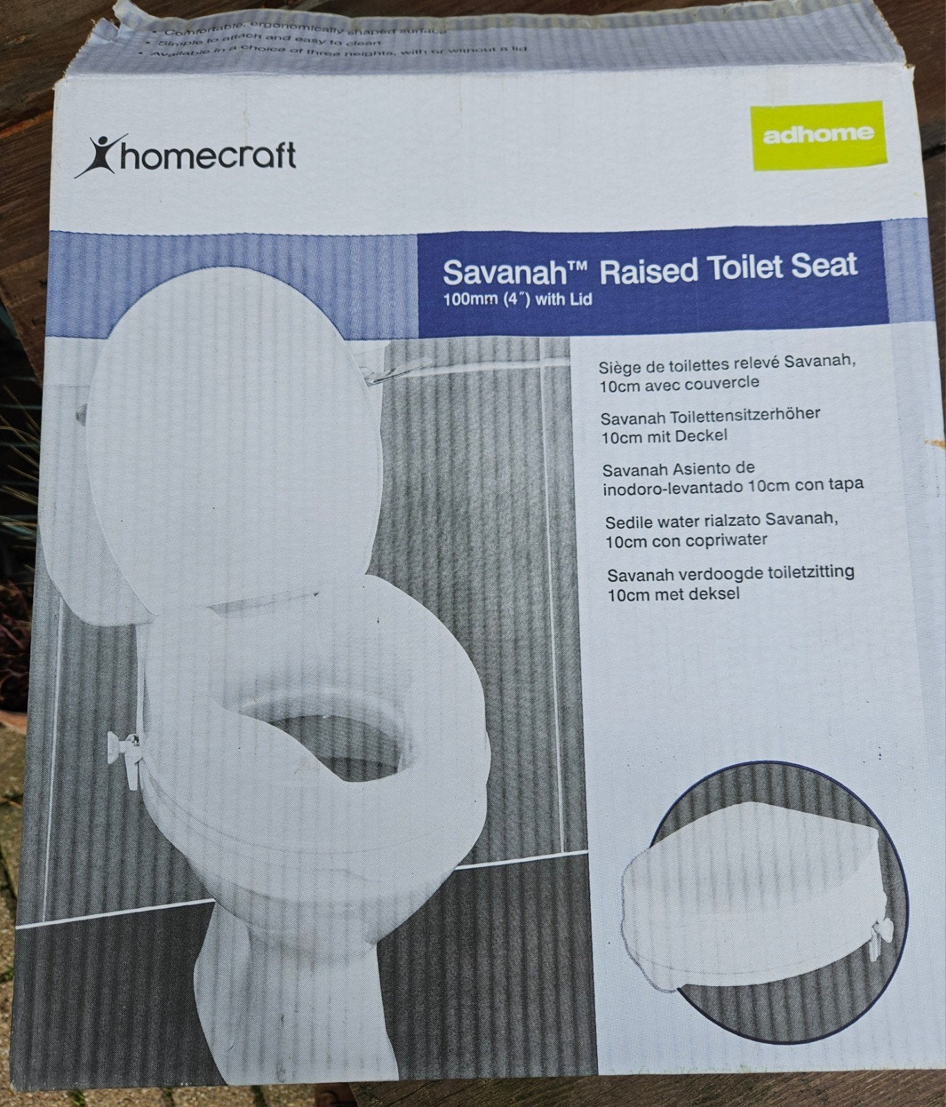 verhoogd wc bril, Ophalen