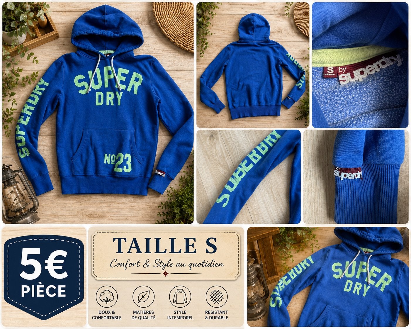 Sweat a capuche, Enlèvement ou Envoi, Porté, Taille 46 (S) ou plus petite, Bleu