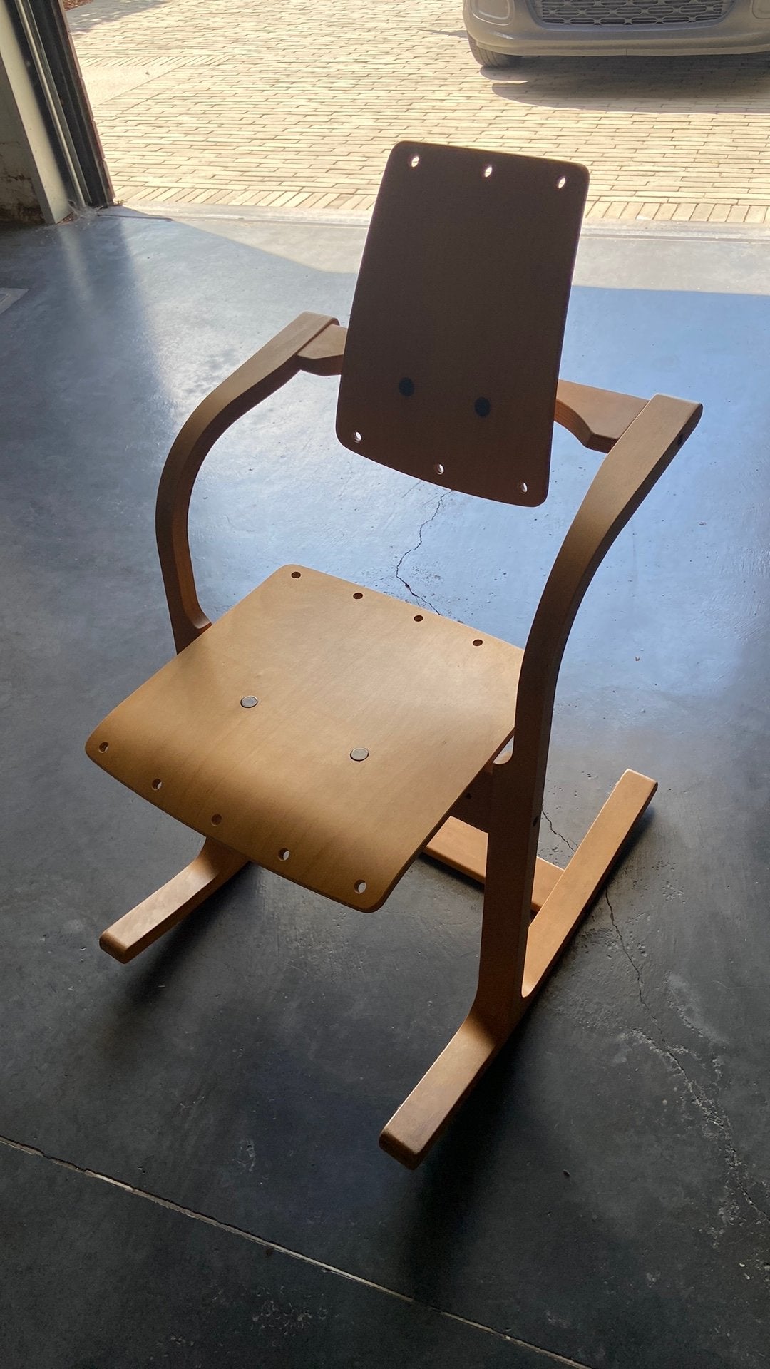 Vintage  design stoel Peter Opsvik voor  STOKKE, Ophalen, Gebruikt, Bruin, Bureaustoel