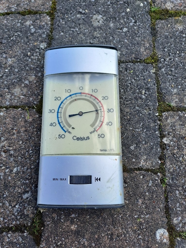 thermometer met wijzertje, Ophalen