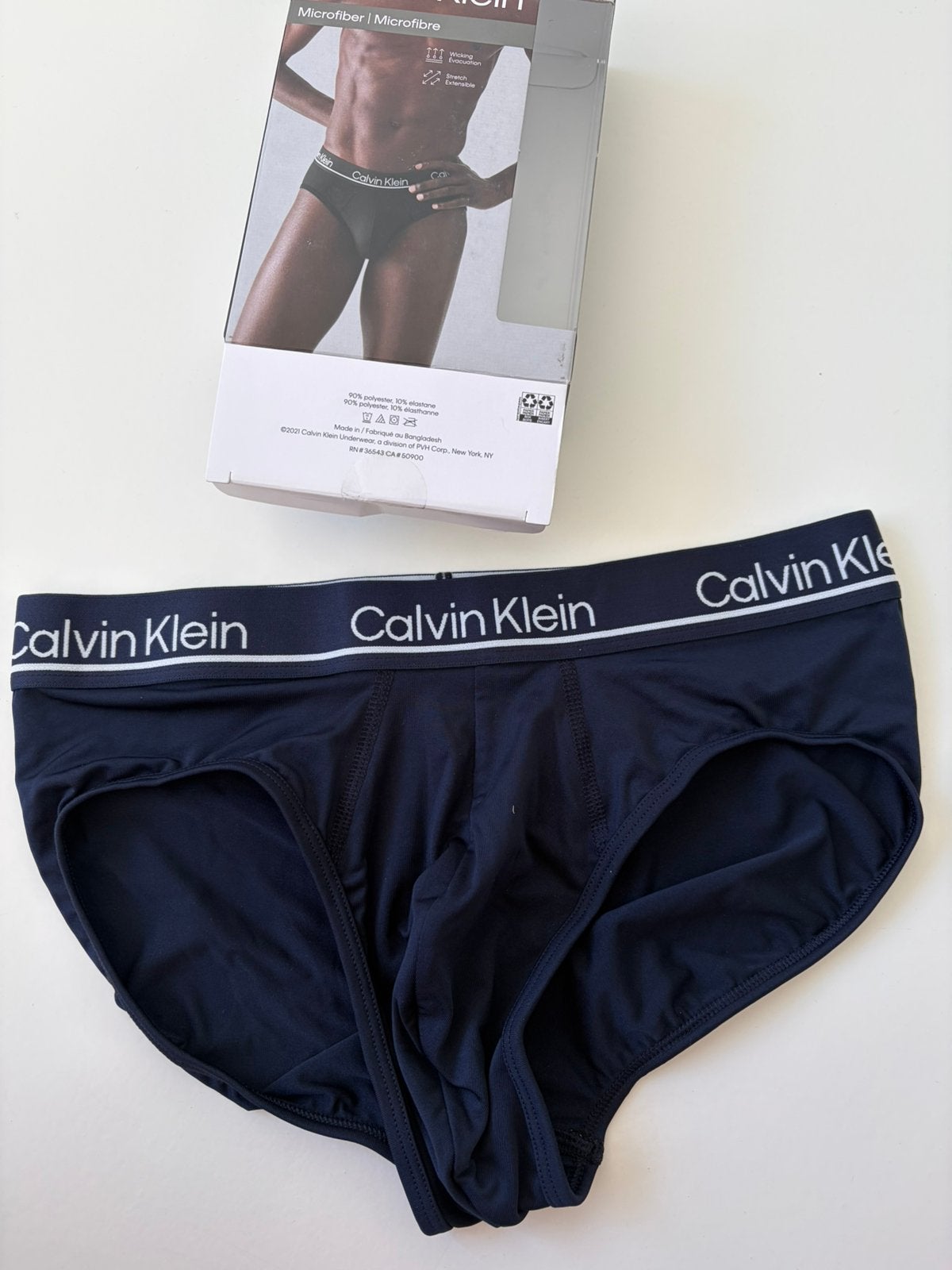 Calvin Klein Microfiber Slip Nieuw, Verzenden, Blauw, Slip