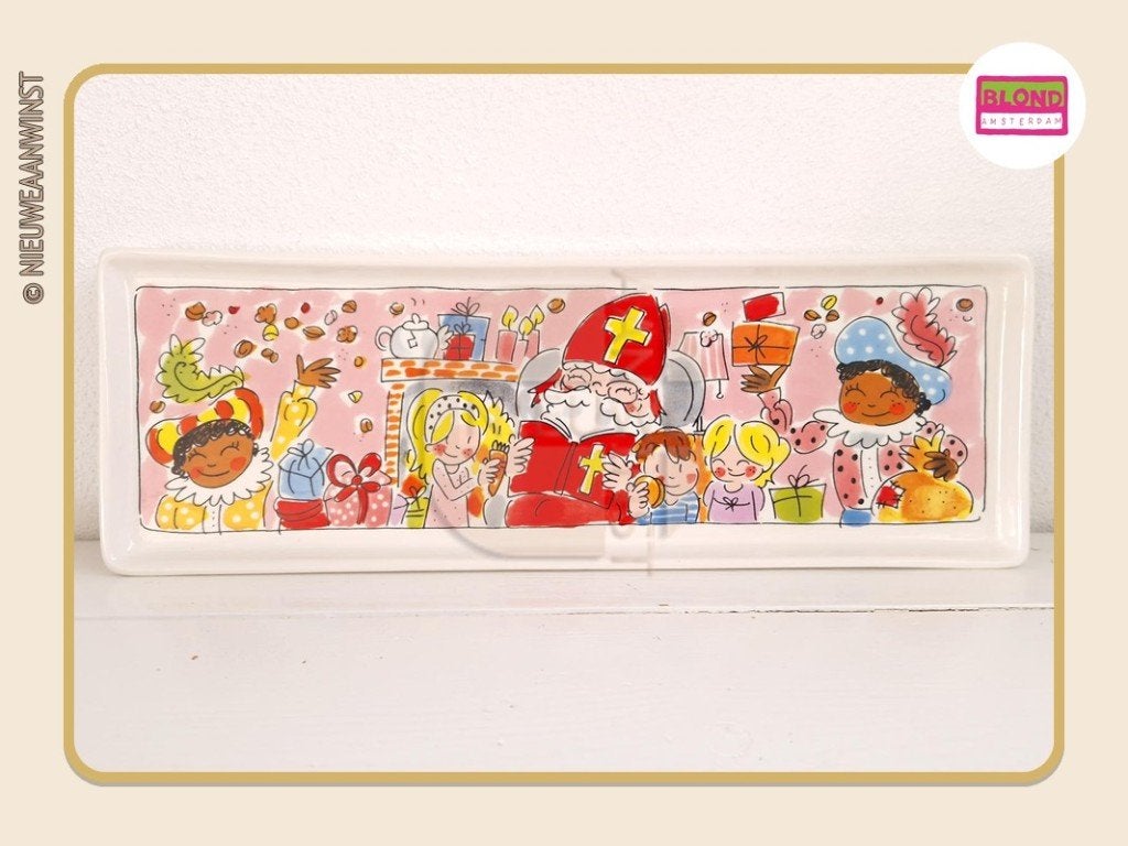 Cakeschaal Blond Amsterdam - Sinterklaas Collectie - 12x33cm, Verzenden, Nieuw