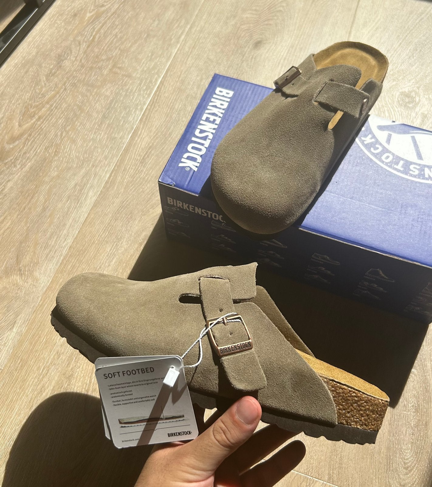 Birckenstock Boston taupe, Enlèvement ou Envoi, Comme neuf