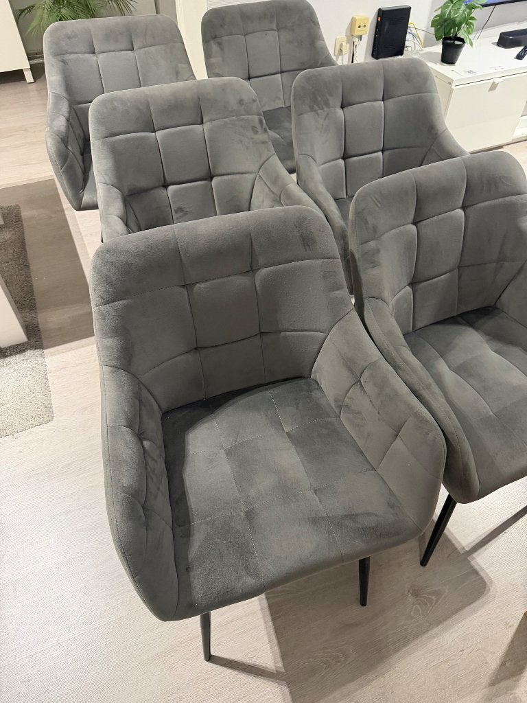 Chaises 6, Maison & Meubles, Enlèvement, Utilisé, Gris, Cinq, Six Chaises ou plus