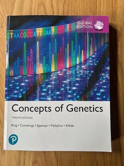 Concepts of Genetics – 12th Edition – Klug e.a., Boeken, Studieboeken en Cursussen, Ophalen, Hoger Onderwijs, Klug, Cummings, Spencer, Palladino, Killian