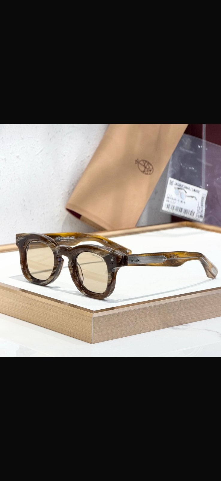JMM devaux sunglasses / zonnebril, Handtassen en Accessoires, Zonnebril, Bruin, Nieuw, Ophalen