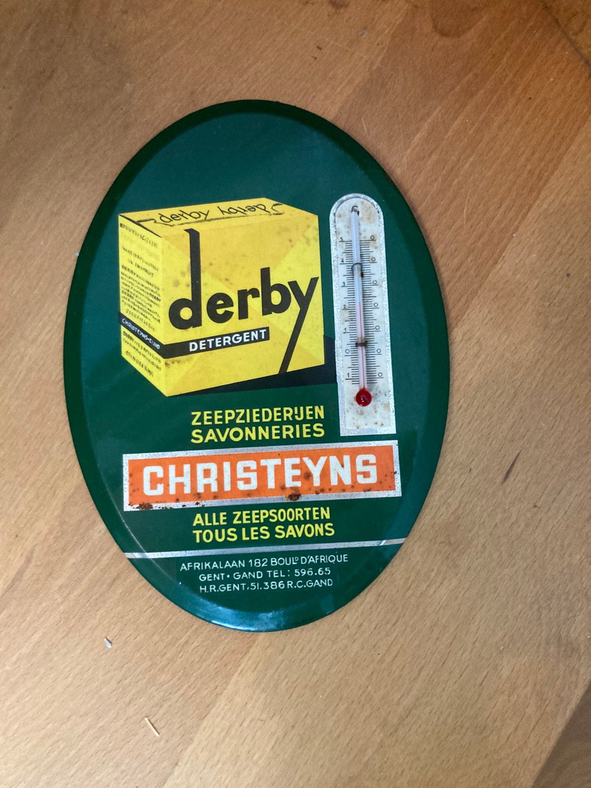 Thermomètre DERBY CHRISTEYNS, Collections, Enlèvement ou Envoi, Utilisé