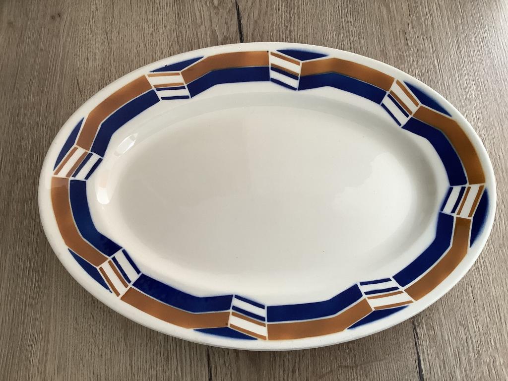 Ancien grand plat art déco Badonviller modèle "Fany" TBE, Enlèvement ou Envoi