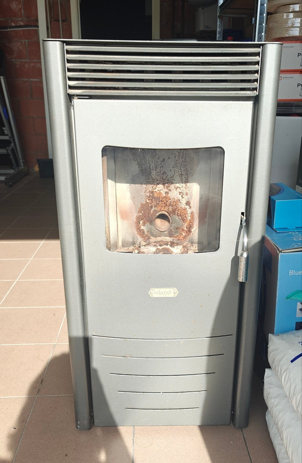 pelletkachel + schouw, Huis en Inrichting, Ophalen, Pelletkachel