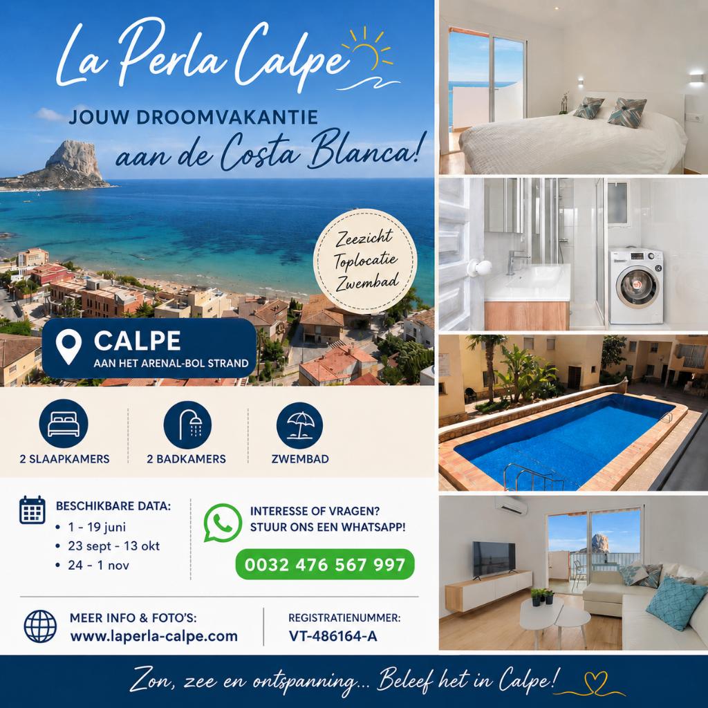 Vacances à Calpe : appartement 2 chambres/2 salles de bain