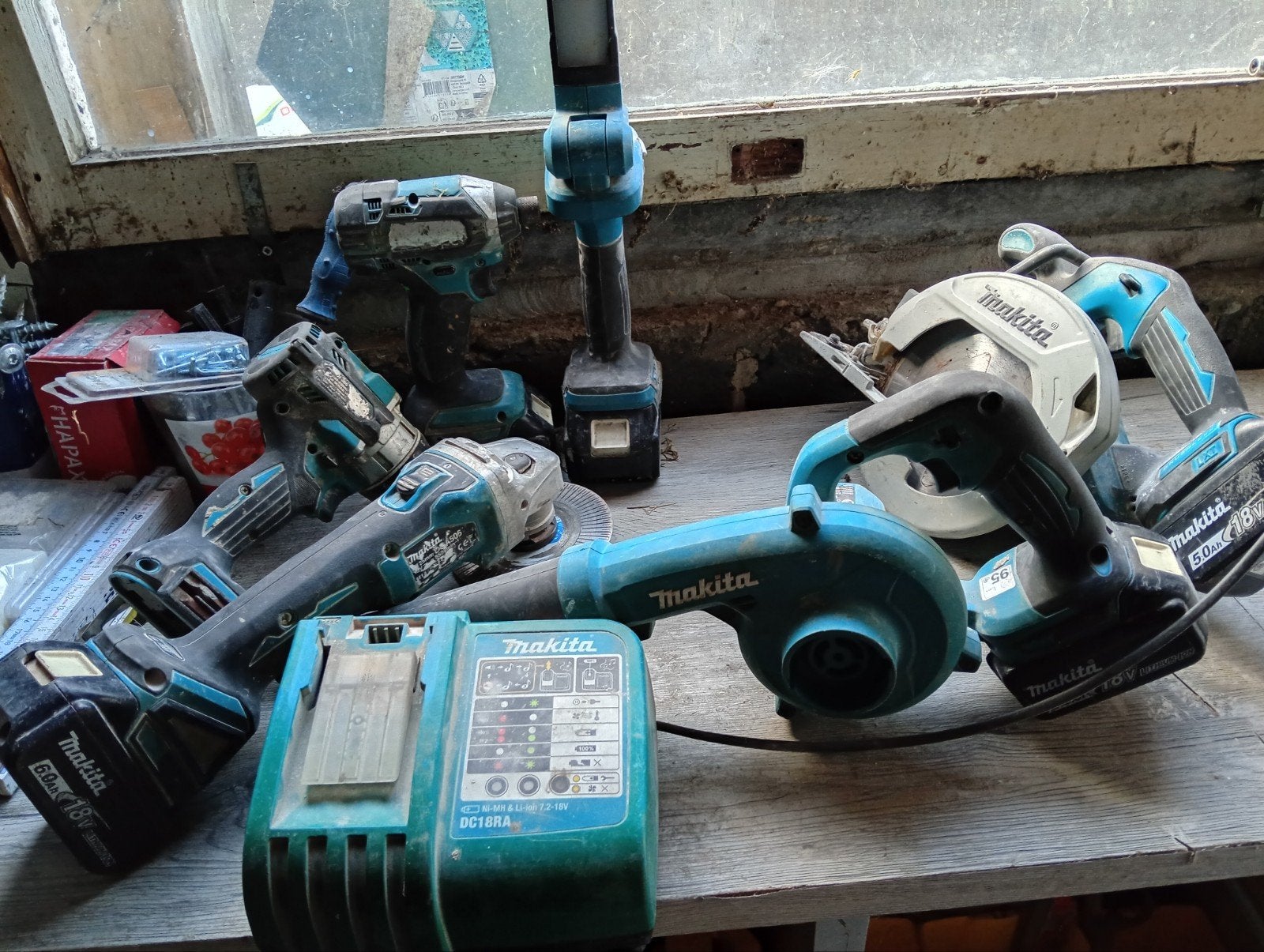 makita materiaal set, Ophalen, Gebruikt, 1000 watt of meer, Haakse handslijpmachine