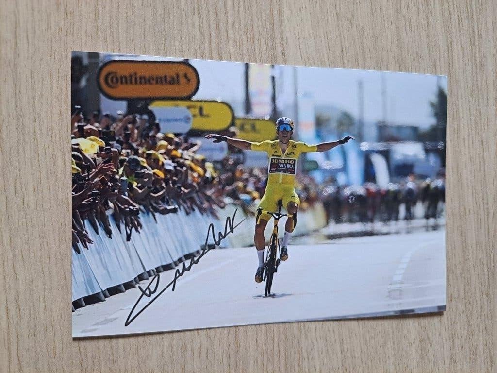 Wout van Aert - Tour France # Foto met handtekening (print), Envoi, Neuf, Autres types