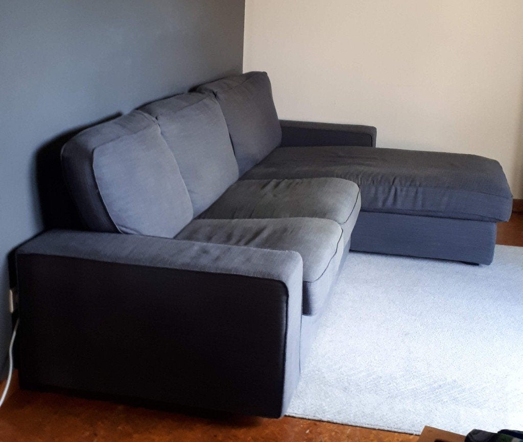 3-zit zetel met chaise longue, Ophalen, 250 tot 300 cm, Gebruikt, Driepersoons