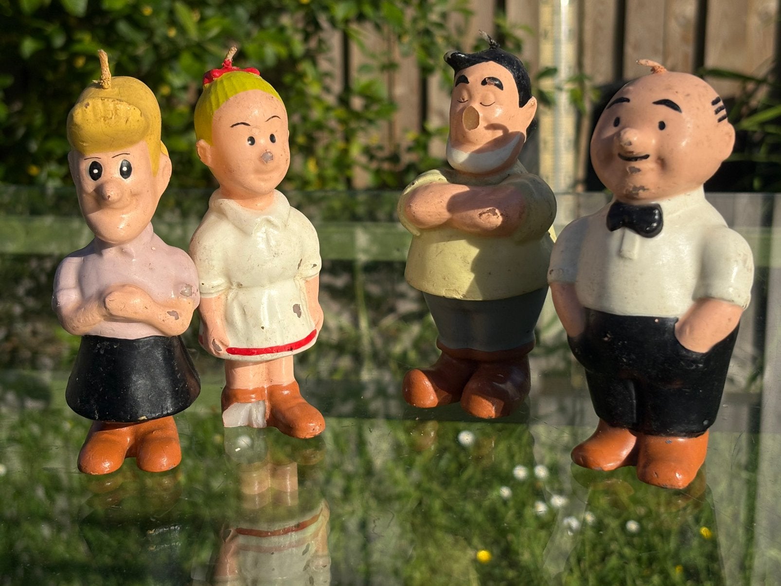 4 x vintage kaarsen Suske & Wiske, Verzamelen, Ophalen of Verzenden, Suske en Wiske, Gebruikt, Overige typen