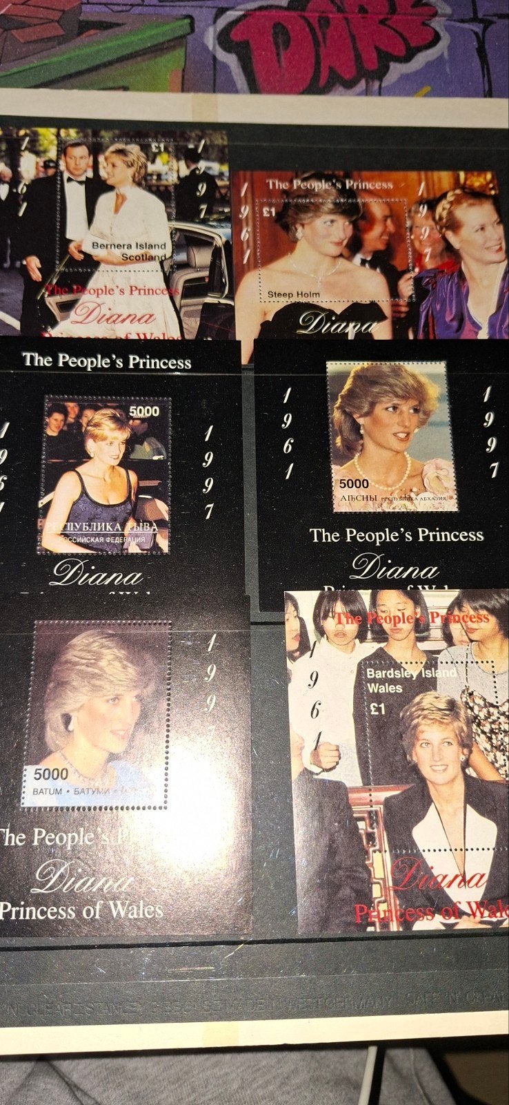 Princess diana postzegels, Ophalen